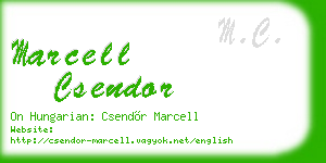 marcell csendor business card